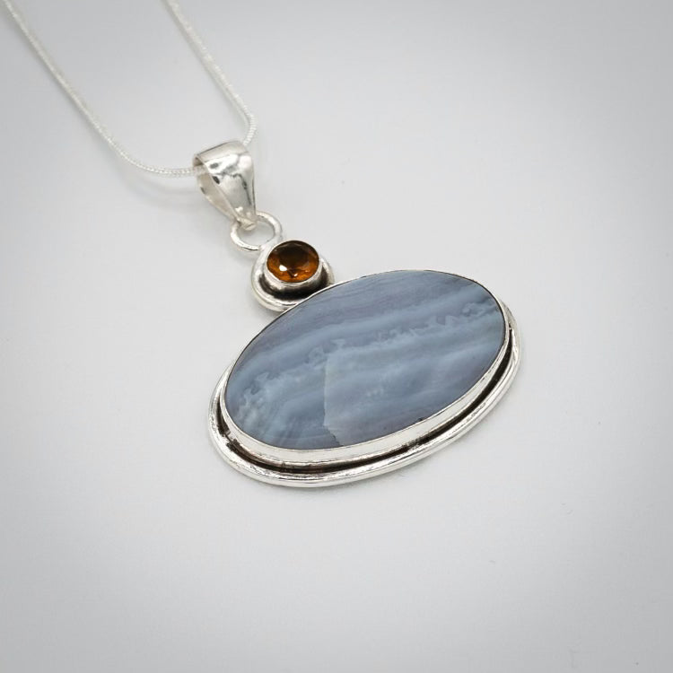 Agate and Citrine outlet Pendant