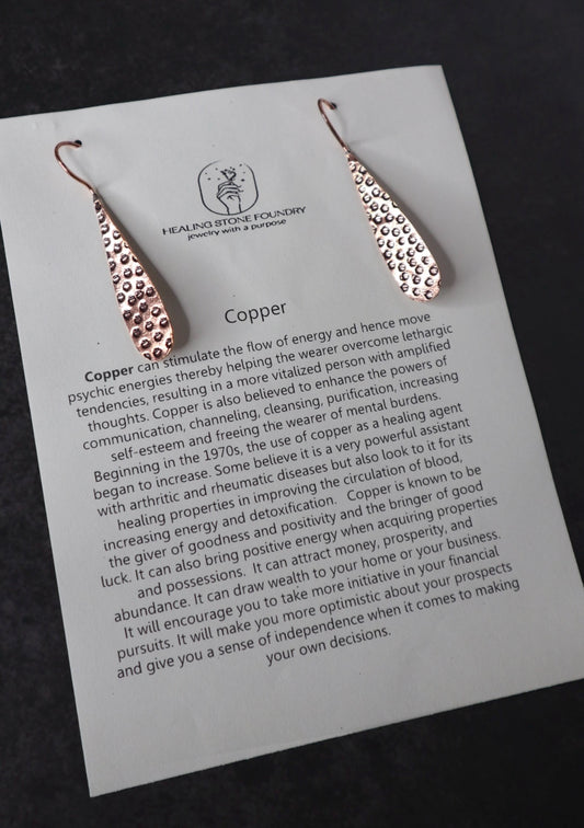 Copper Teardrop Earrings