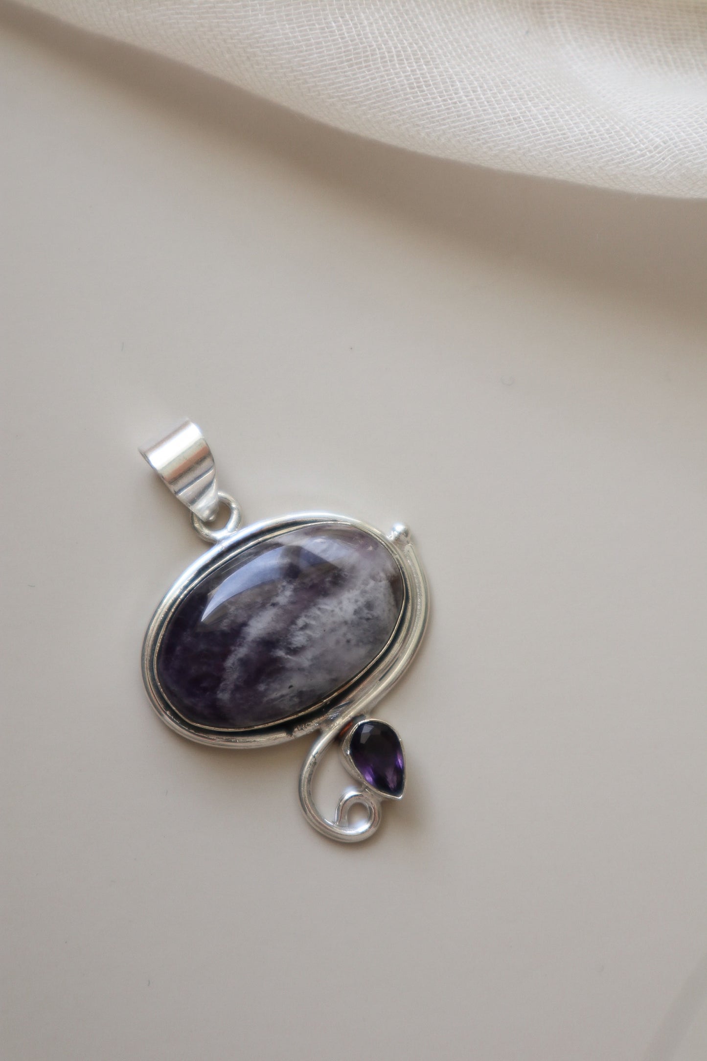 Chevron Amethyst & Amethyst