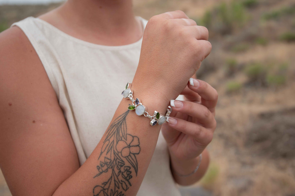 Moonstone, Amethyst & Peridot