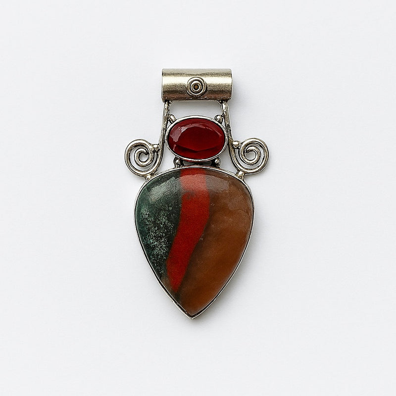 African Bloodstone and Garnet