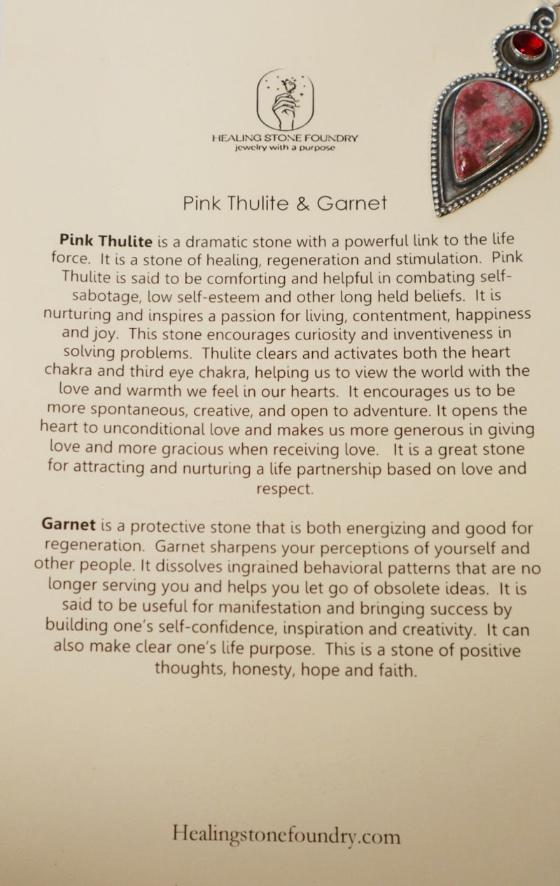 Pink Thulite & Garnet