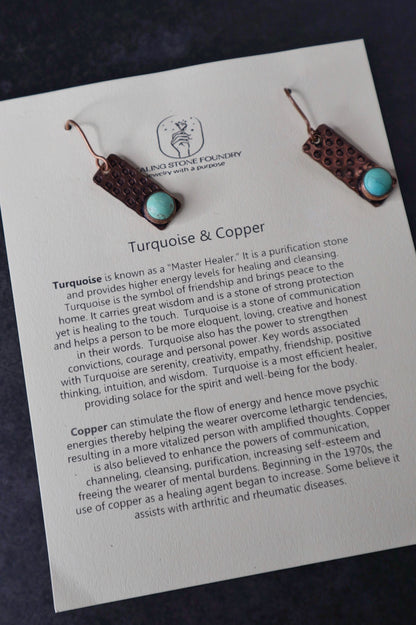 Turquoise & Copper Earrings