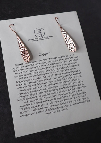 Copper Teardrop Earrings