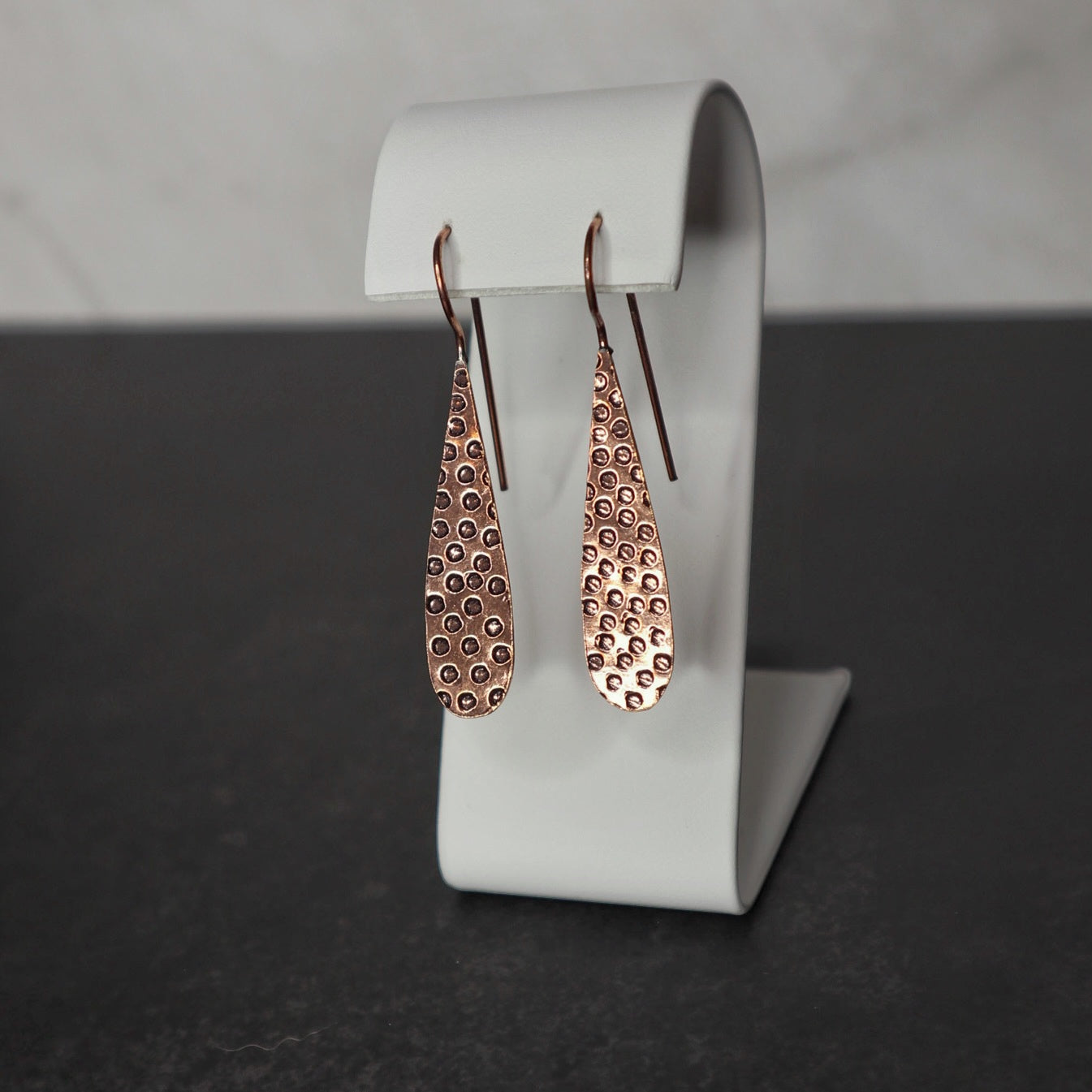 Copper Teardrop Earrings