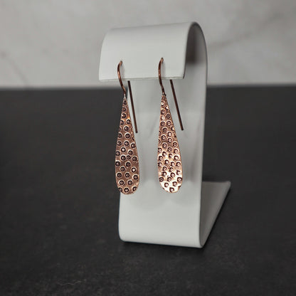 Copper Teardrop Earrings