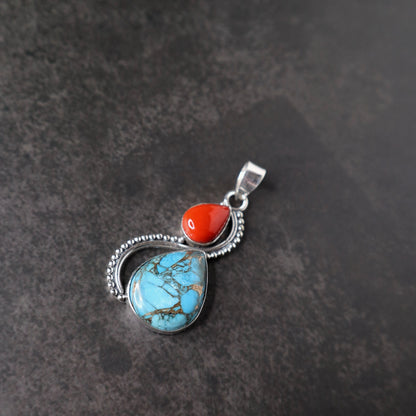 Turquoise in Copper & Coral