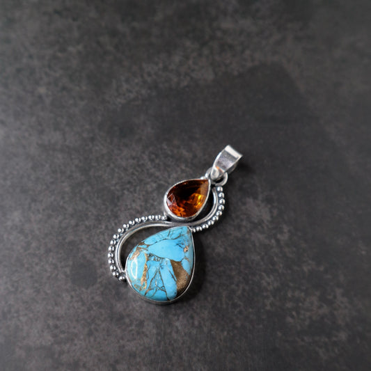 Turquoise in Copper & Citrine