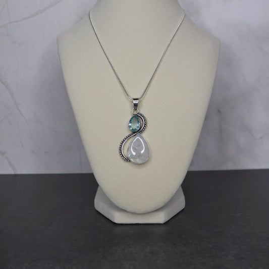 Moonstone & Blue Topaz