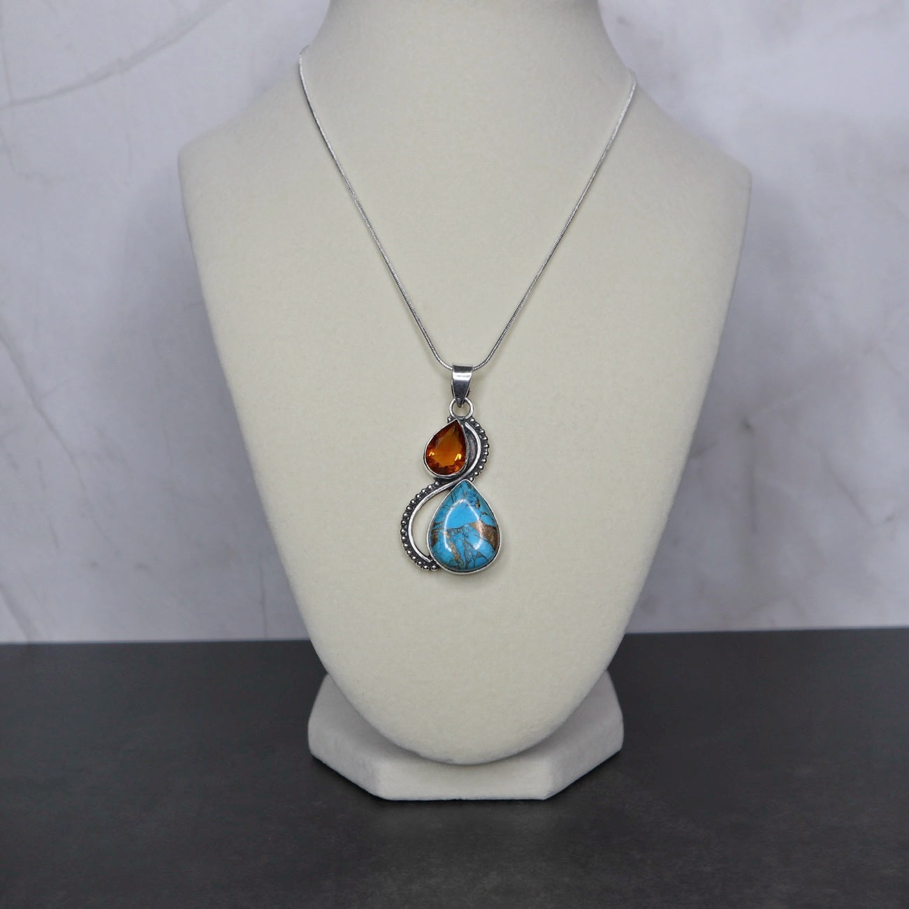 Turquoise in Copper & Citrine