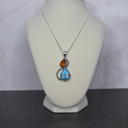 Turquoise in Copper & Citrine