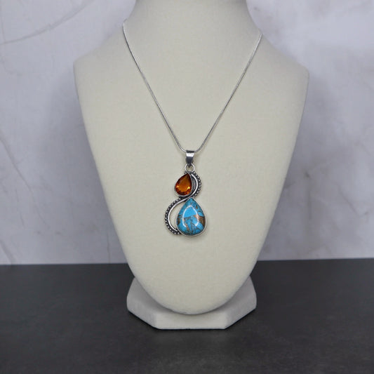 Turquoise in Copper & Citrine