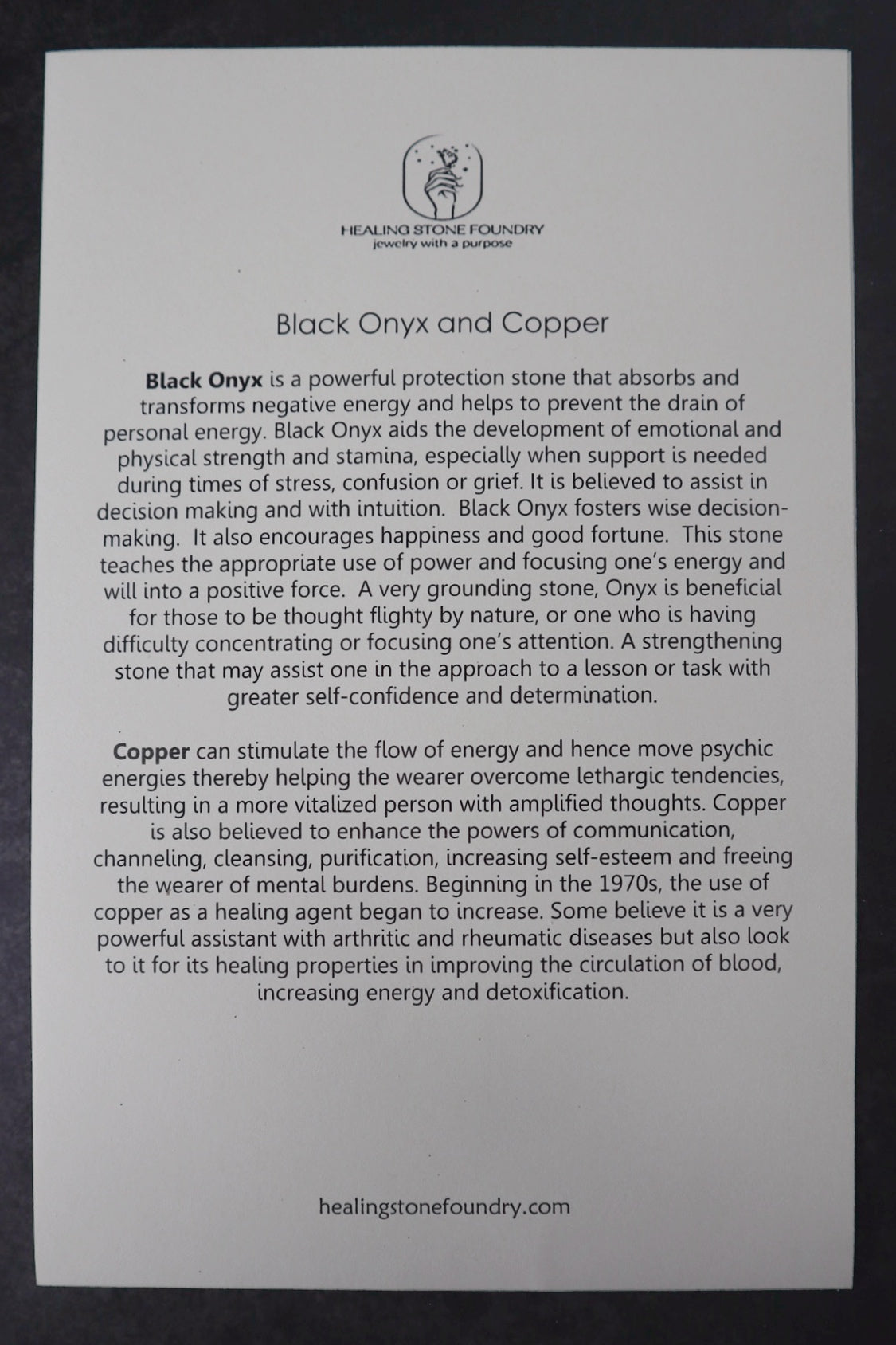 Black Onyx & Copper