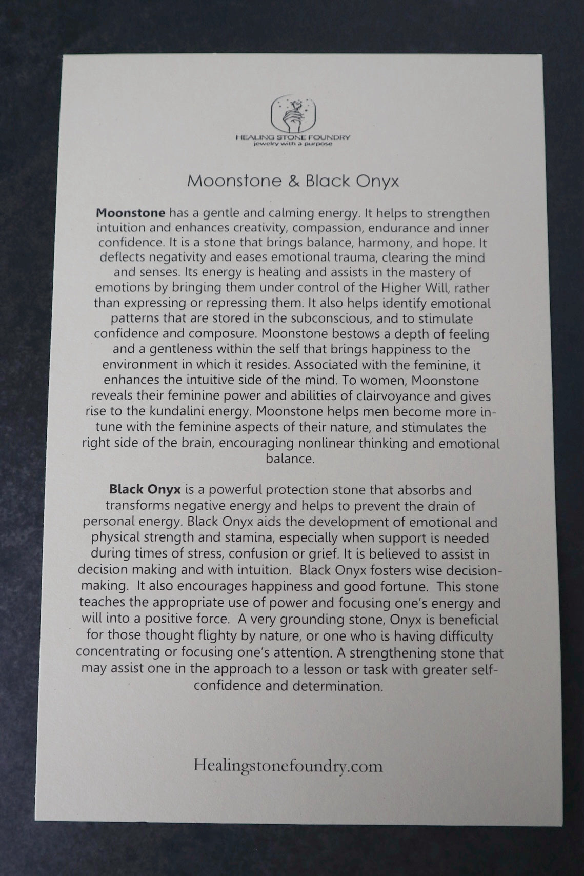 Moonstone & Black Onyx