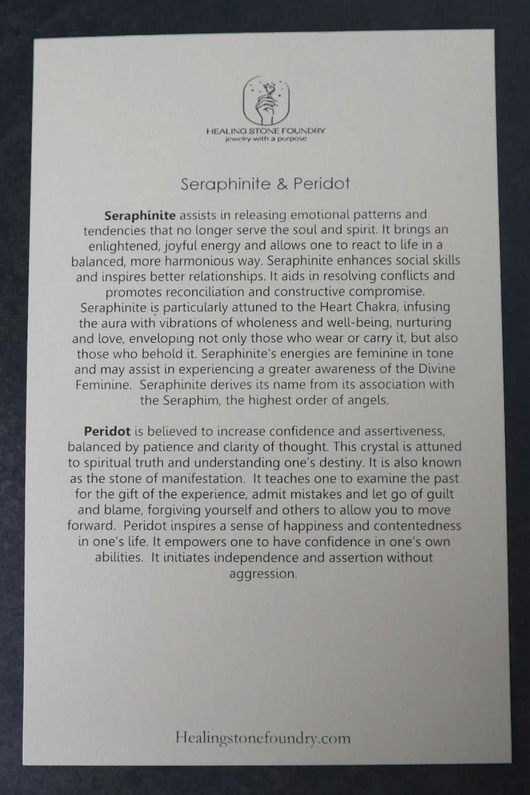 Seraphinite & Peridot