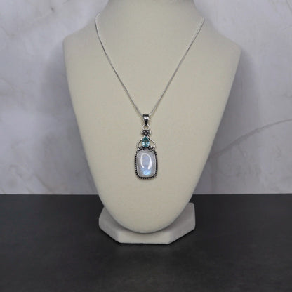 Moonstone & Blue Topaz