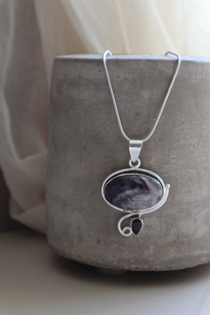 Chevron Amethyst & Amethyst