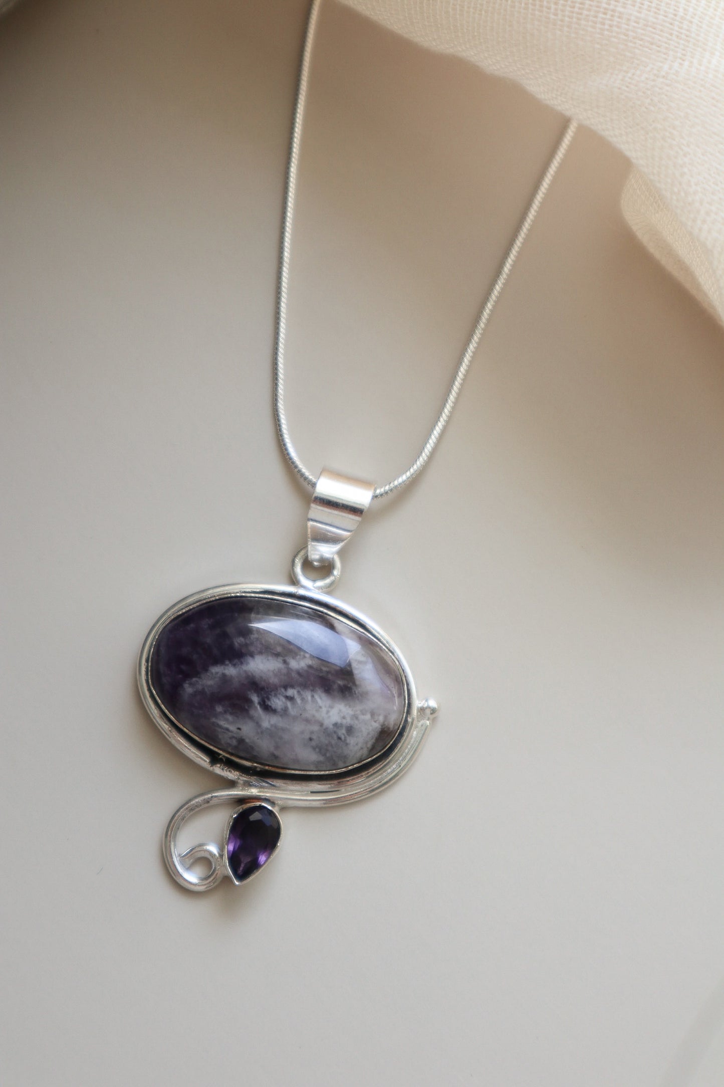 Chevron Amethyst & Amethyst