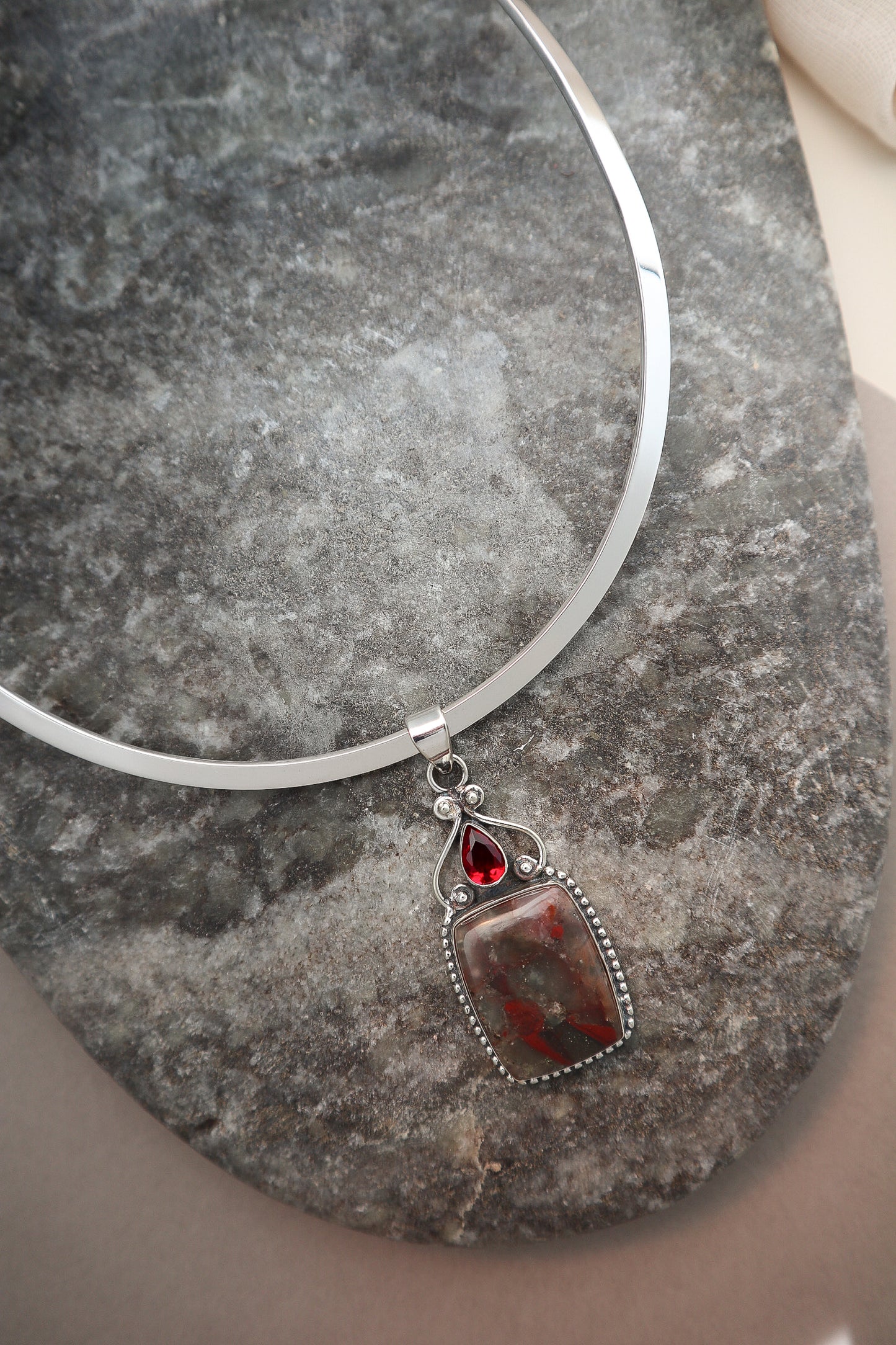 Bloodstone & Garnet