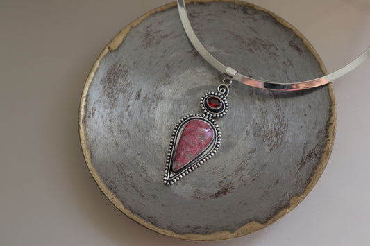 Pink Thulite & Garnet