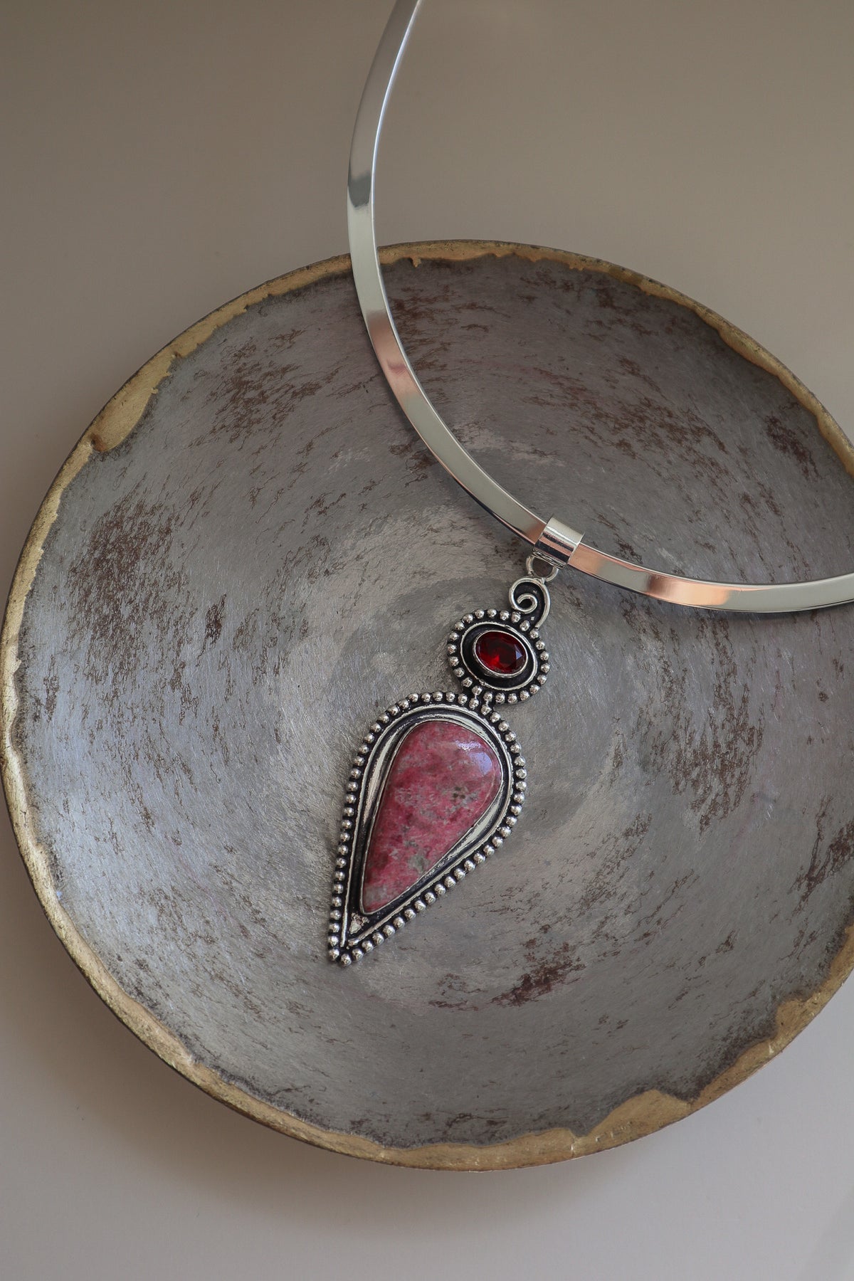 Pink Thulite & Garnet