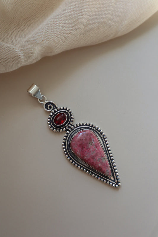Pink Thulite & Garnet