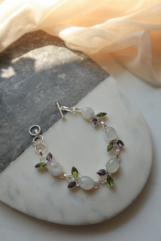 Moonstone, Amethyst & Peridot