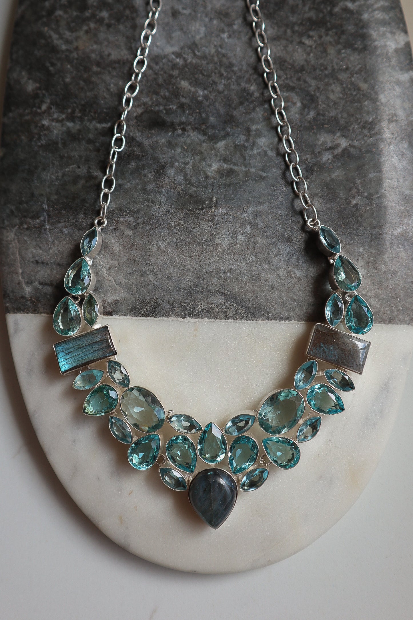 Labradorite & Blue Topaz
