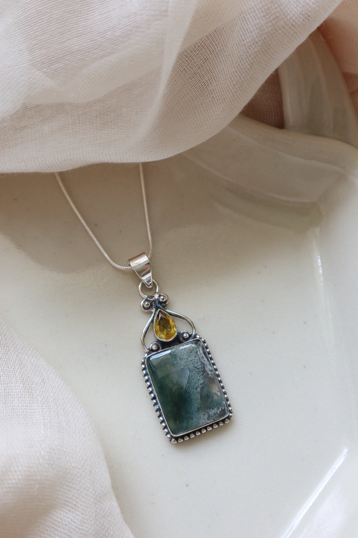 Moss Agate & Citrine