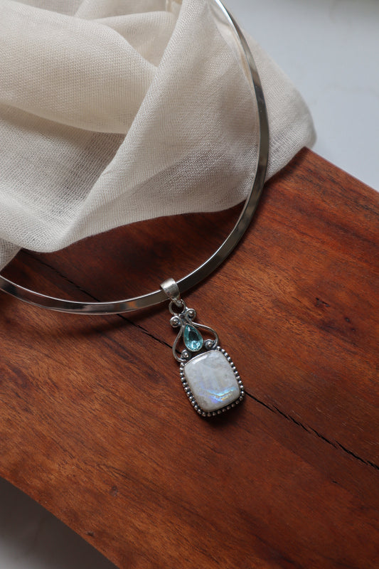 Moonstone & Blue Topaz
