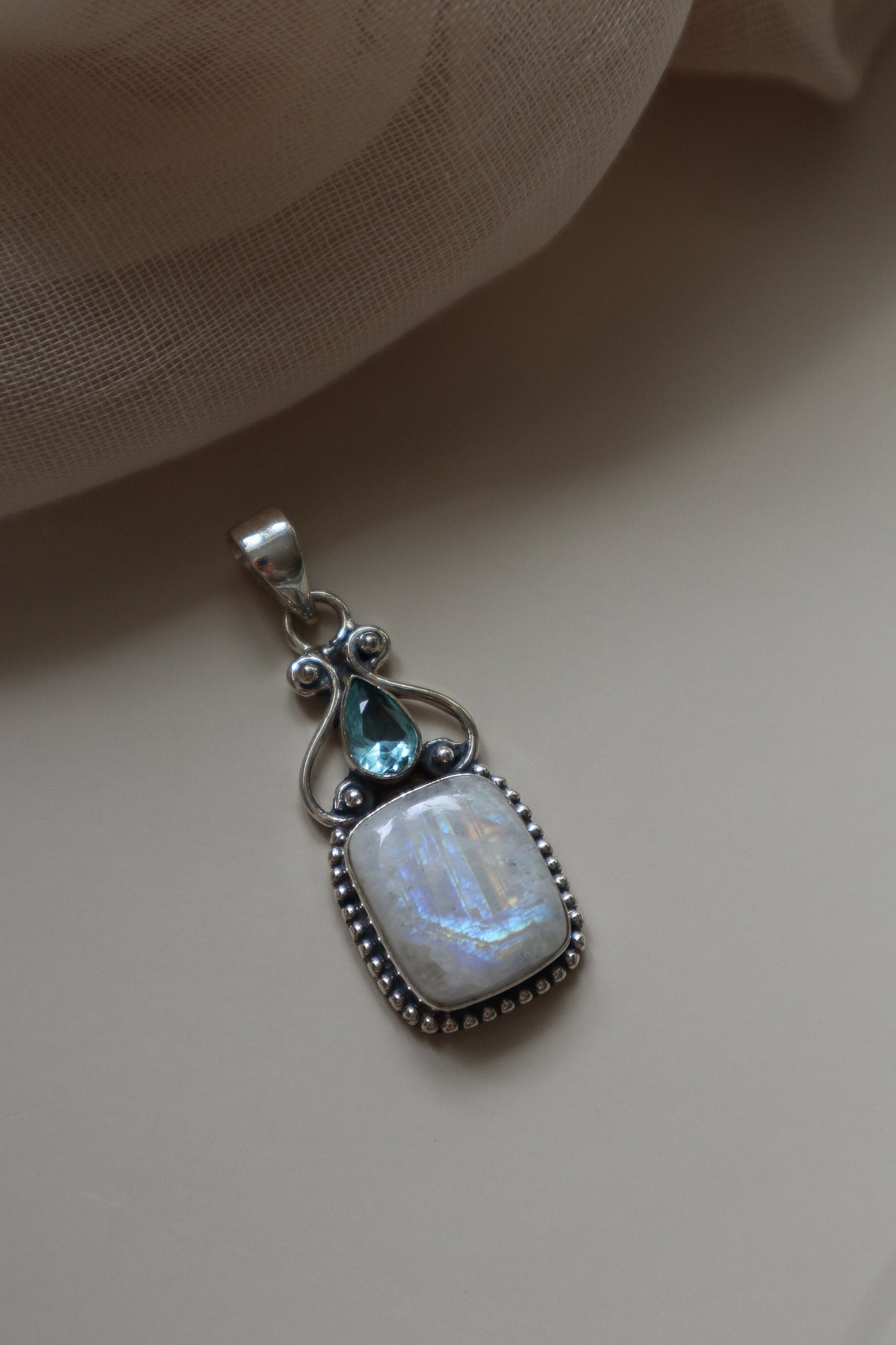 Moonstone & Blue Topaz