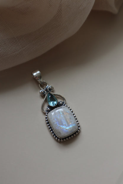 Moonstone & Blue Topaz