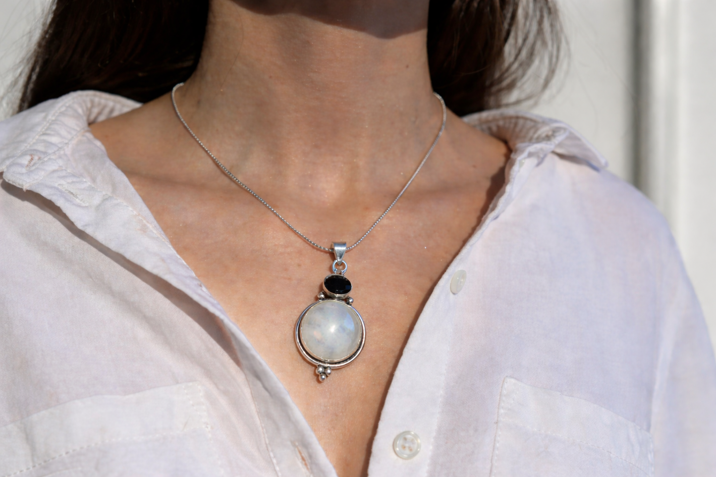 Moonstone & Black Onyx